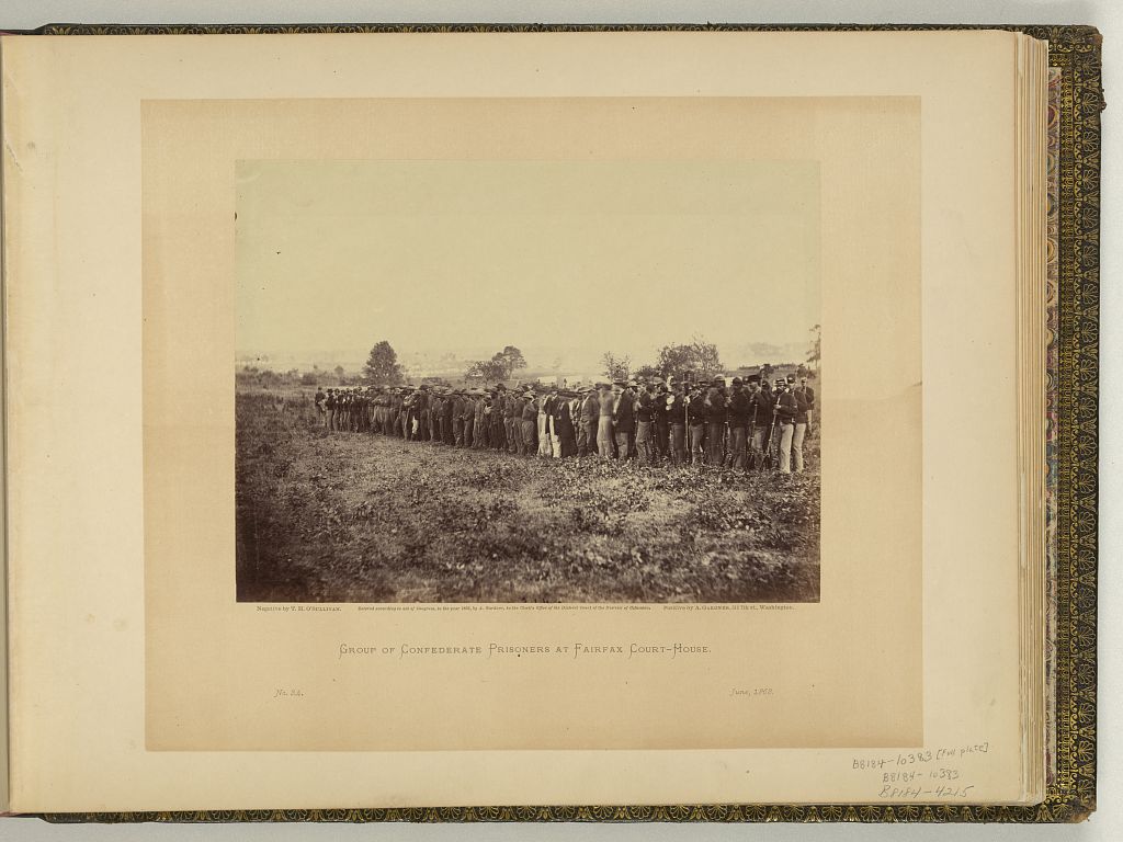 Confederate POWs at Fairfax Court House. LoC.